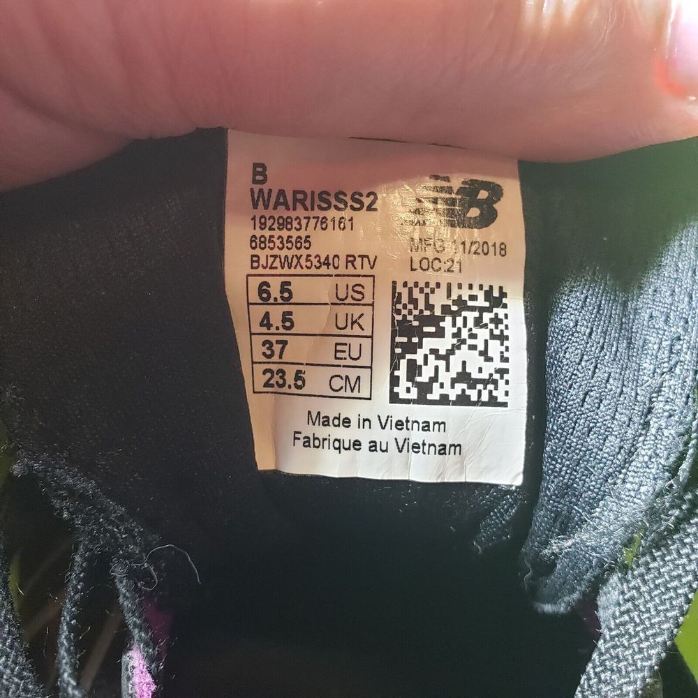 New Balance Fresh Foam Arishi Black & Purple Running Shoes WARISSS2 Women 6.5 - Picture 8 of 8
